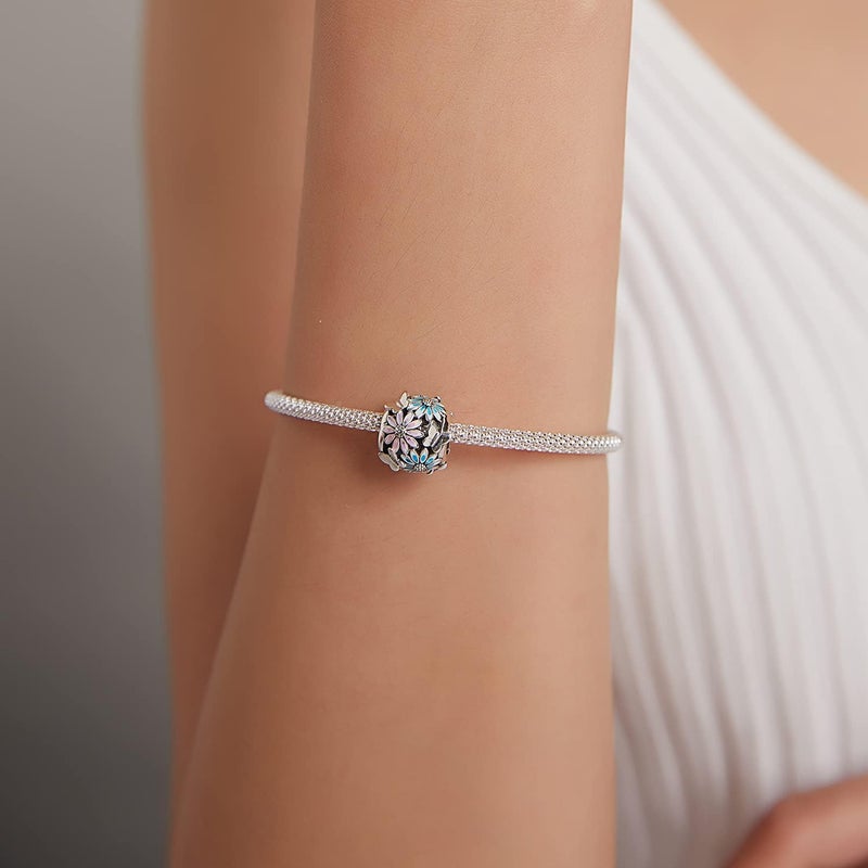 VOROCO Store Charm 925 Sterling Silver Bracelet Necklace Pendant Bead Charms Jewelry Gift for Women Mother Daughter Grandma Family Friends - Image 3
